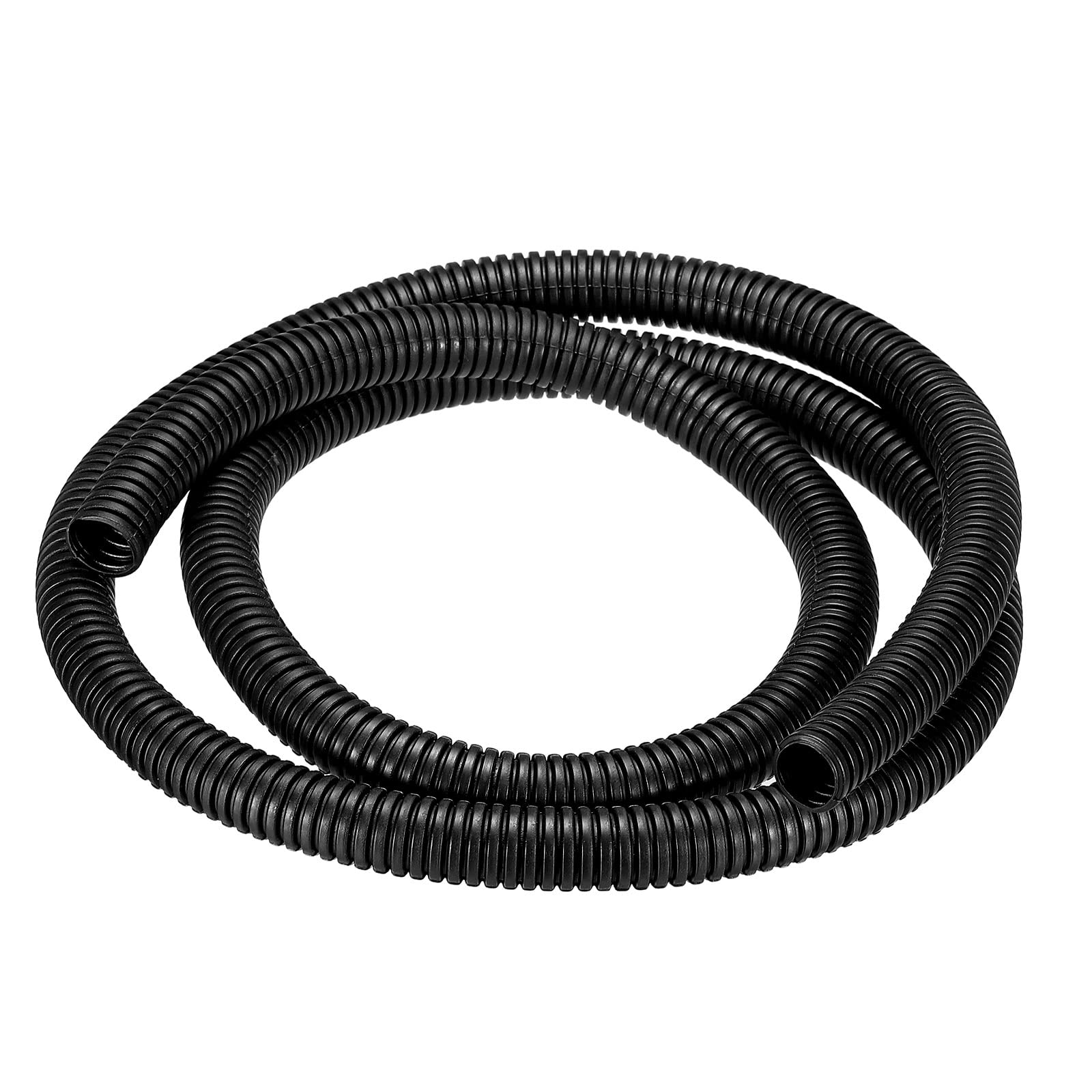 DMiotech 18mmx15mmx1.6m Plastic Non-Split Corrugated Tubing Indoor Outdoor Cord Management for Wrap Tidy Office Garden