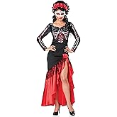 Vonokee Halloween Day of The Dead Senorita Costume for Women and Girls