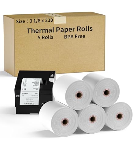 Gorilla Supply 2 1/4 X 150 Calculator Bond Paper Rolls El-1750 1801 P23, BPA Free, 12 Rolls