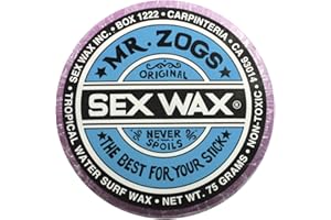 MR ZOGS ORIGINAL Mr. Zogs Original Sexwax - Tropical Water Temperature Grape Scented (Light Purple Color)