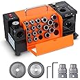 VEVOR Drill Bits Sharpener, 3-20mm Drill Bits Grinder Sharpener, Lip Relief Angle & 95°-135° Point Angle Adjustable Drill Bit Re-Sharpener, Portable Sharpening Machine with 18 Collets, CBN & SDC Wheel