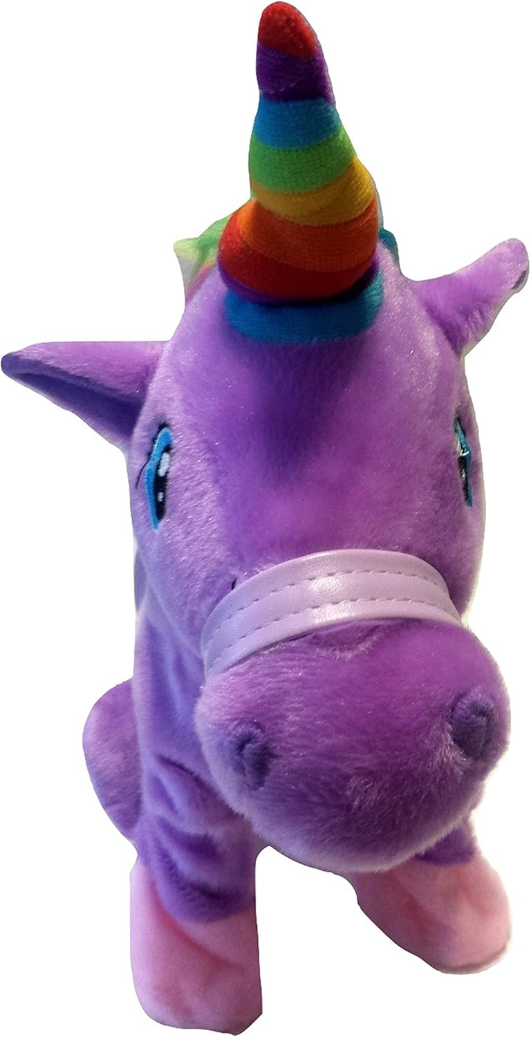 purple horn unicorn riding toy