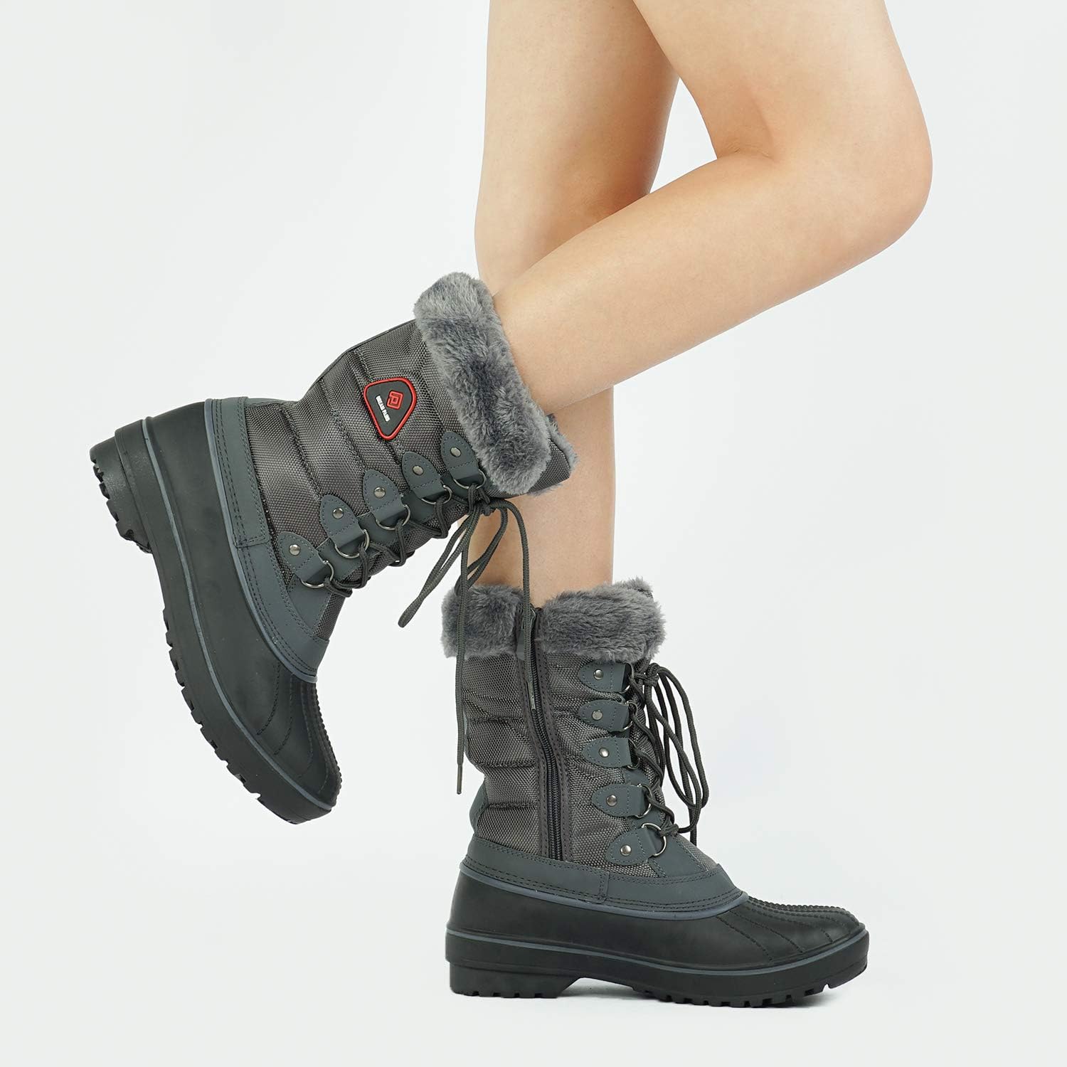  | DREAM PAIRS Women's Warm Faux Fur Lined Mid Calf Winter Snow Boots | Snow Boots