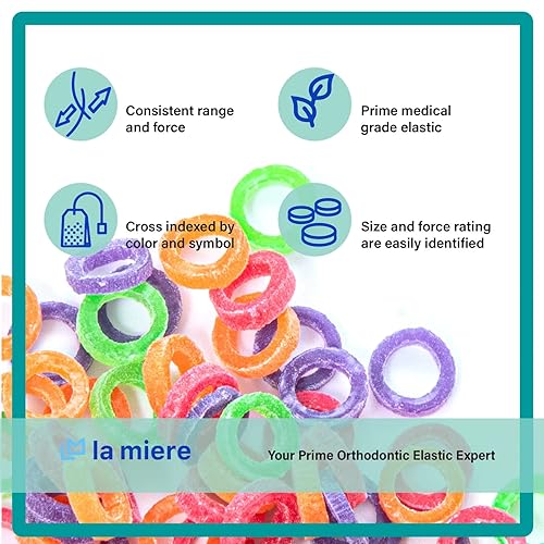 JMU Orthodontic Elastics 5/16 Medium, 300 Pack, Neon