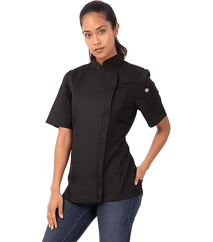 Exner Chef Jacket / Baker Jacket – Short Sleeve – White Or Black – Men's Sizes XS To 5XL – Made In India – Cotton/Polyester