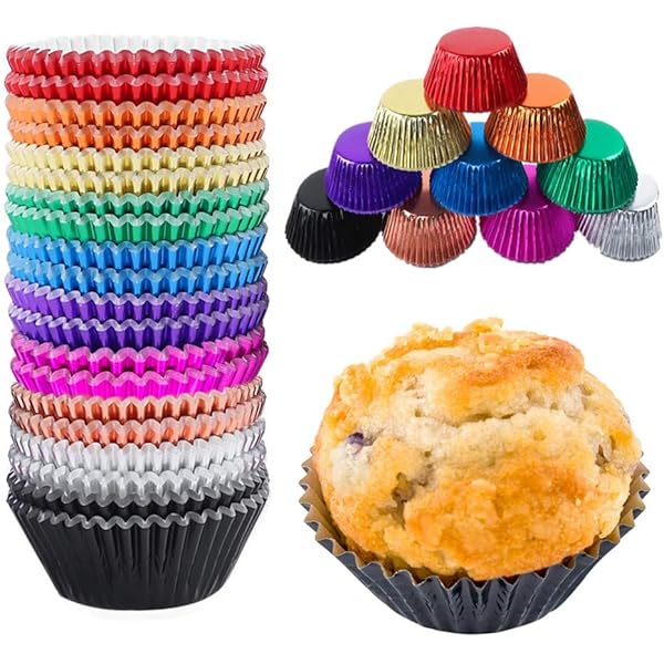 Baking Cups & Liners Home & Garden BULK PK 500 PINK BLUE Spots Muffin