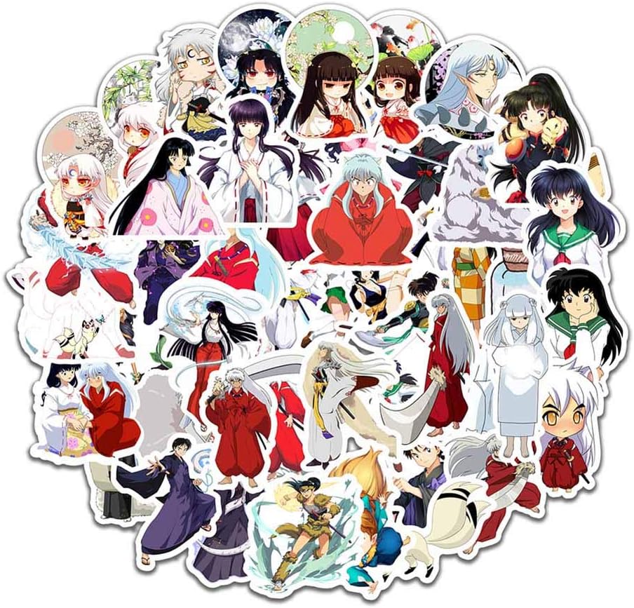 nanjingshiqinhuaiquwangdongboshuiguodian Inuyasha Stickers, Japanese Anime Waterproof Variety Laptop Skateboard Snowboard Car Bicycle Luggage Decal