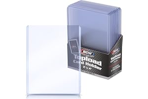 BCW 108 PT. Thick Card Topload Holder - Pack of 1 | Durable Rigid PVC Toploader | Toploaders for Memorabilia, Jersey, Patch, and Relic Cards