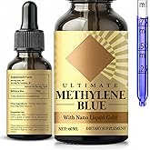 Methylene Blue Drops, High Purity Methylene Blue Drops for Vitality & Focus Support, Easy-to-Use Formula with Dropper, Alcohol-Free & Non-GMO, 30ml