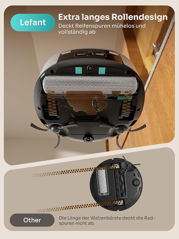 M210 Omni Saugroboter mit Roller Wischfunktion, Weiß