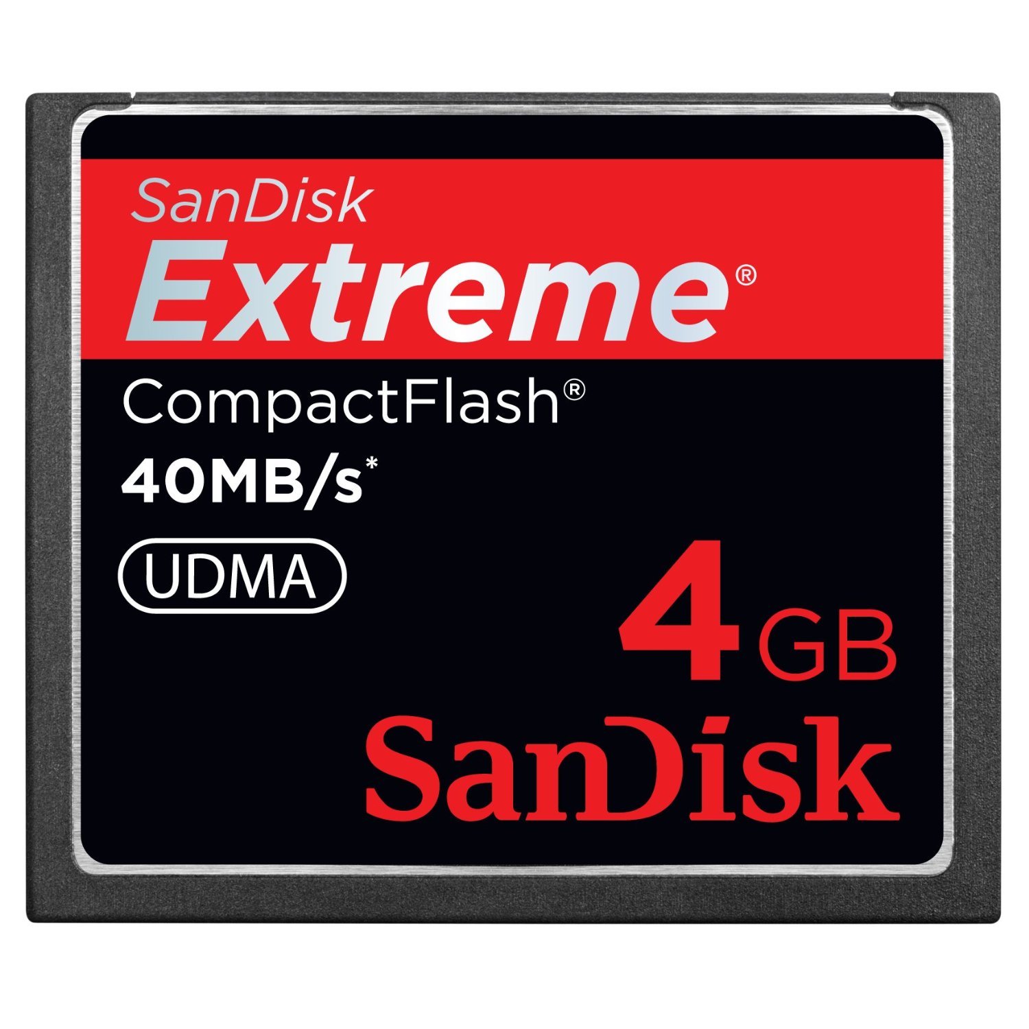 Sandisk 4GB Extreme CompactFlash Memory Card 4GB CompactFlash Memory Card 40MB/s Black