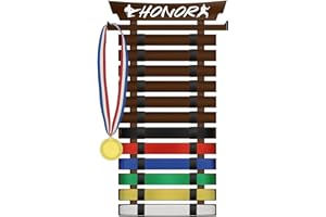 SD FACTORY 12 Belts Karate Belt Display Rack with Stickers Wall Mounted Taekwondo Belt Display No Assembly Required BJJ Kids and Adults Hanging Stands