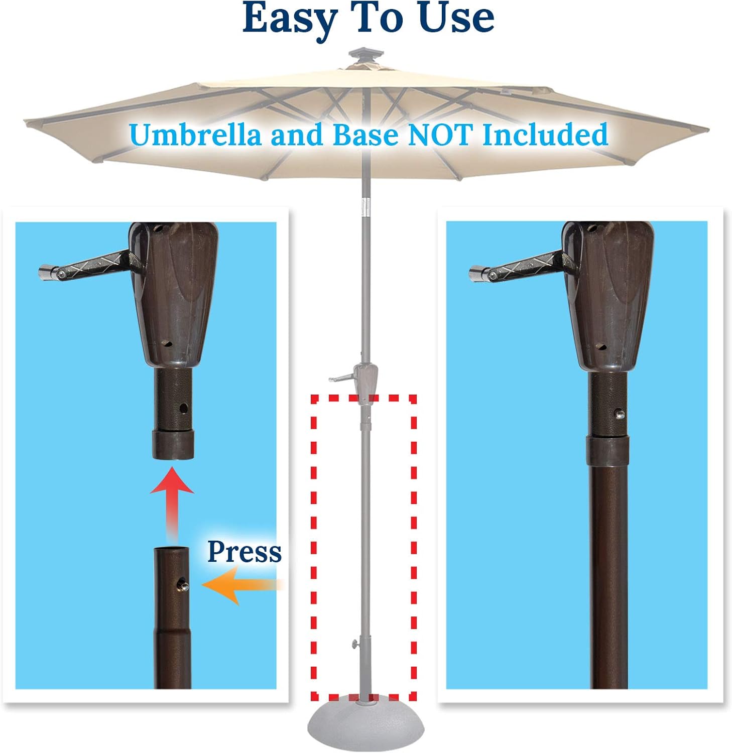 Amazon Com Benefitusa Patio Umbrella Lower Pole W Bullet Buckle 33 5 L 45 6 L 45 6 L Garden Outdoor