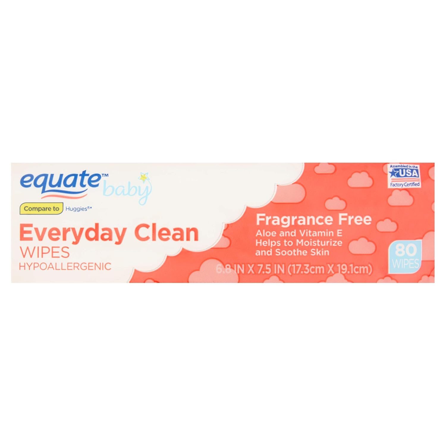 equate fragrance free wipes