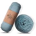 Bee Medium Yarn for Crocheting & Knitting Soft Yarn Skein 80% Acrylic, 20% Polyamide 252 Yards DIY Projects