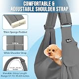 SlowTon Pet Carrier Sling Bag for Dogs Cats Adjustable Padded Strap Front Pocket view 4