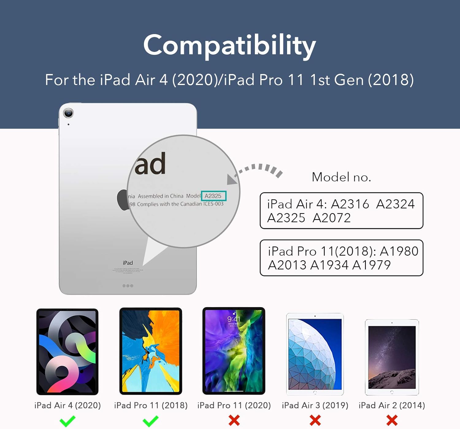 ESR iPad Air 11 Inch Case for M4/M3/M2 (2026/2025/2024) & Air 5th/4th Gen (2022/2020), Powerful Magnetic Attachment - Image 3