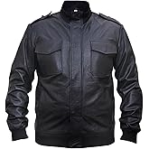 A-R✔ Men's Black Genuine Leather Jacket Original Lambskin Leather for Men Leather Bomber Jacket