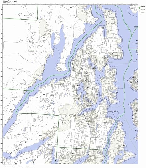Amazon Com Kitsap County Washington Wa Zip Code Map Not Laminated Home Kitchen