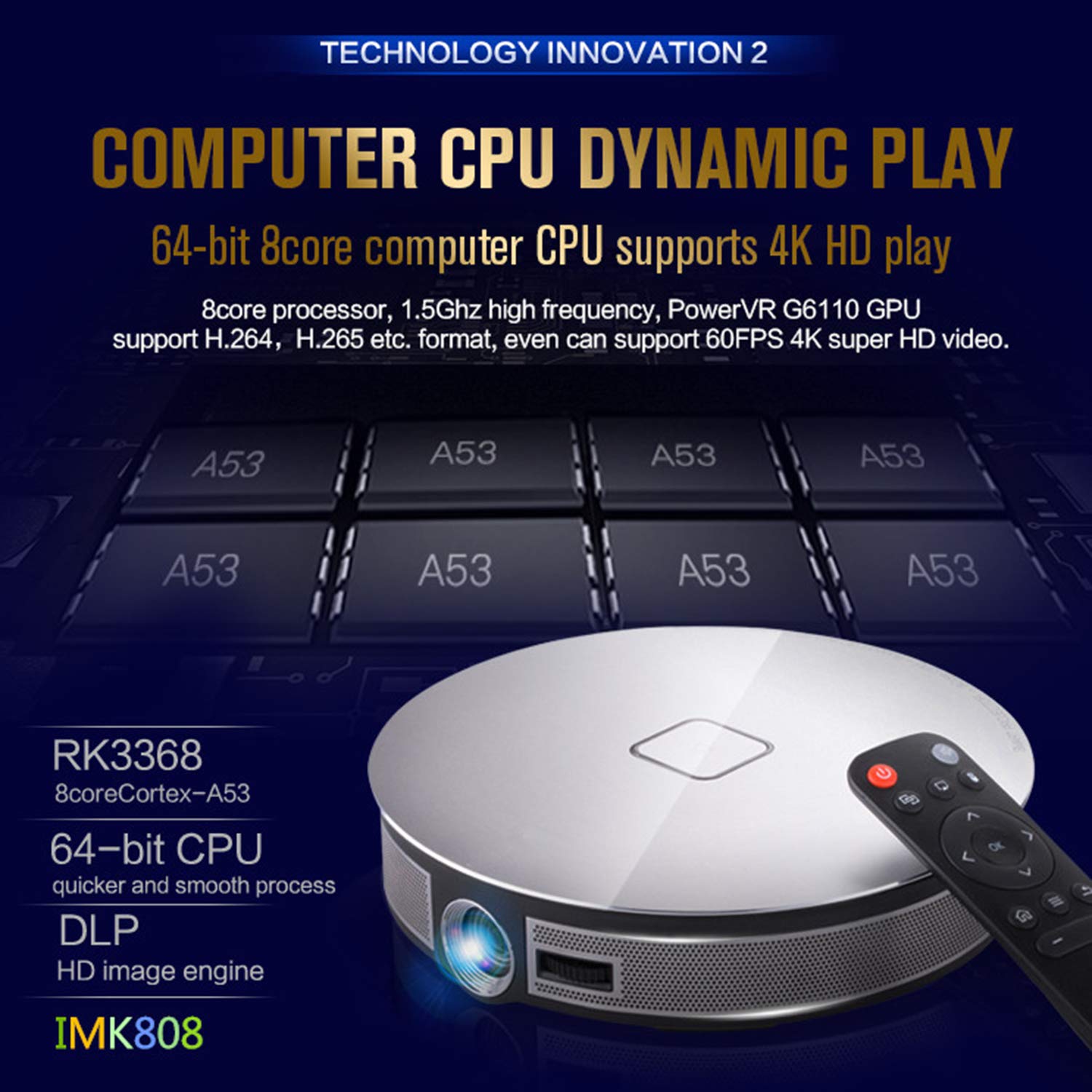 Suntech Projector 3500 Lumens DLP Portable Projector, Full HD LED Home Theater Projector 1280P Supported with 300¡± Big Display for Home Entertainment,Movie and Games