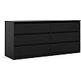 Tvilum 6 Drawer Double Dresser, Bedroom Furniture, Handle-free Drawers, 3D Interactive Assembly Instructions, Contemporary, B
