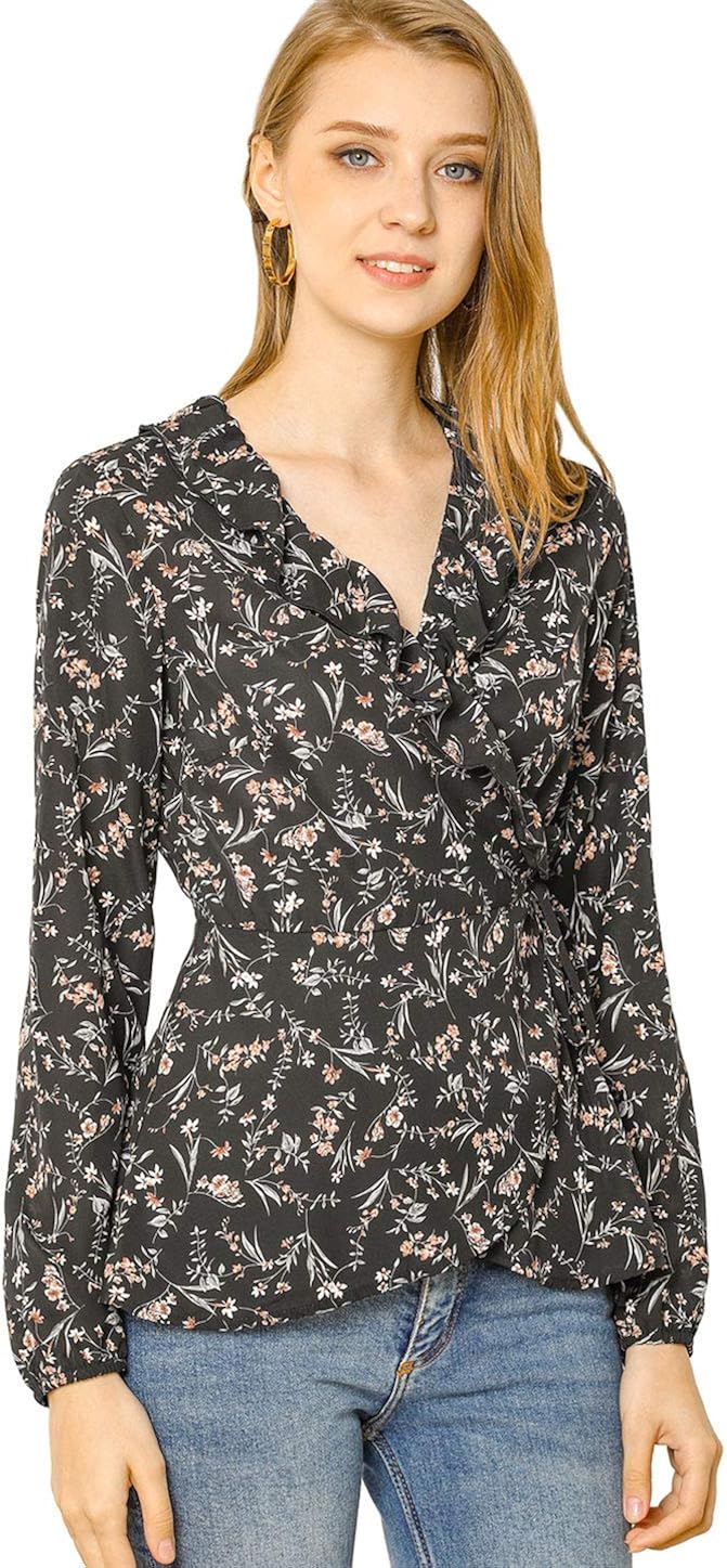 floral wrap shirt