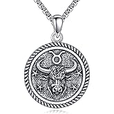 URONE Taurus Necklace 925 Sterling Silver Taurus Pendant And Chain Constellation Necklace Taurus Jewelry Taurus Birthday Gifts for Women Men