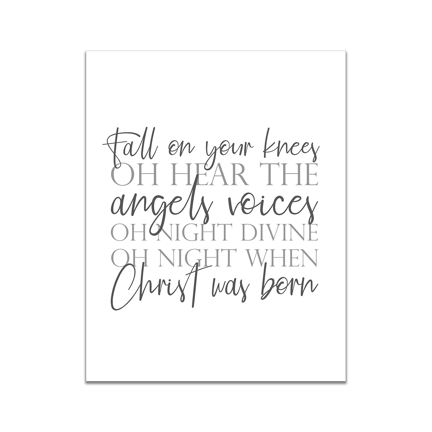Amazon.com: Christmas Song Lyrics - Unframed 11x14 Art Print: Handmade