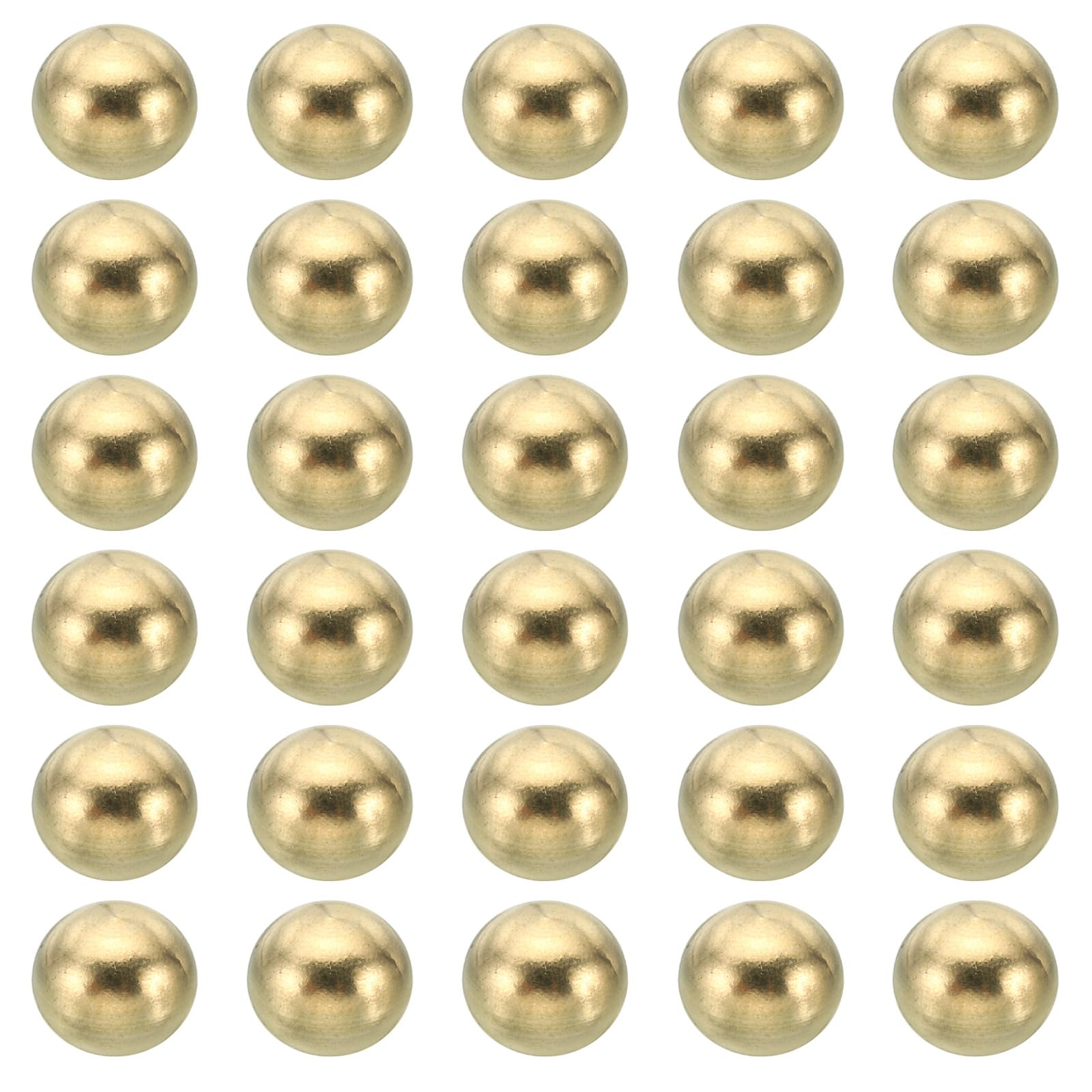 PATIKIL M5x10mm Thread Cap Nuts Knob, 30 Pack Brass Ball Lamp Decoration Screw Caps Nut Cover Nut for Furniture Lighting or DIY Project