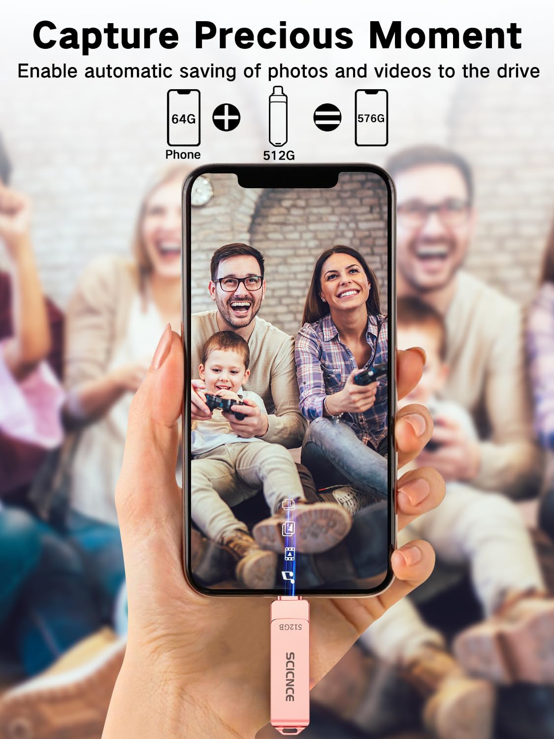 SCICNCE 512GB Flash Drive Intended for iPhone, USB