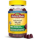 Nature Made Advanced Multivitamin Gummies for Adults, Women's and Men's Multivitamin Gummies with Magnesium Citrate, Calcium & B Vitamins, Daily Support, 90 Gummies, 30 Day Supply