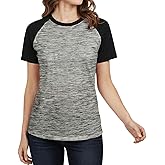 Decrum Raglan Shirt Women - Fashion Trendy Short Sleeve Casual Womens Baseball Tee Shirts