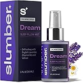 Slumber Dream Sleep Pillow Spray with Pure Essential Oils of Lavender, Chamomile, and Vetiver, Spa Aromatherapy Mist for Luxury Bedtime Relaxation Routine, Plant Based Natural Spray, 30 ML