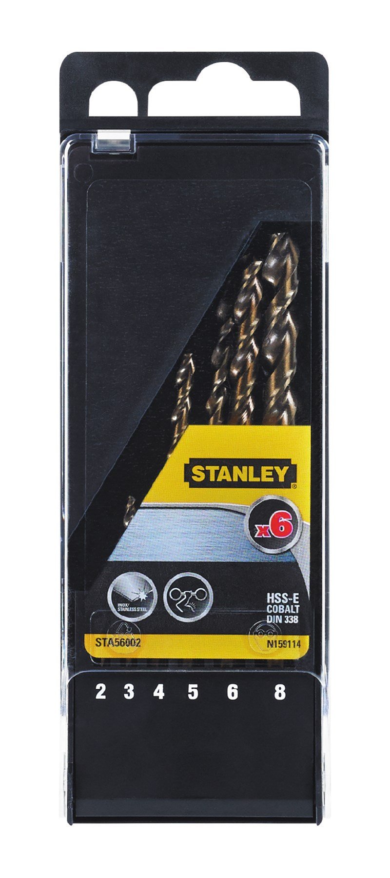 Cassette con 6 brocas de Cobalto HSS-E