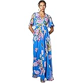 Adrianna Papell Womens Floral Printed Chiffon Gown