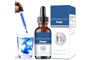 MXVBATY Methylene Blue Drops Pharmaceutical Grade, High Purity 99.99% Methylene Blue for Humans, Methane Blue for Humans USP Grade, 1% Supplement with Dropper, No Formaldehyde No Alcohol Portable Travel, 60ML