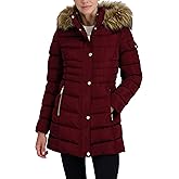 Laundry by Shelli Segal Women's Stretch Quilted Puffer Coat – Heavyweight Winter Jacket Faux Fur Hood