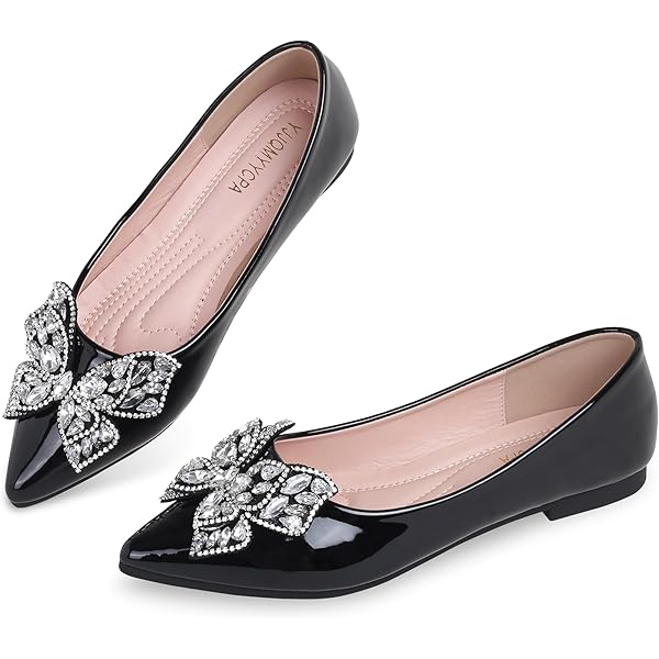 Wedding Flats For Women Women Elegant Pointed Toe Pumps Flat Dress