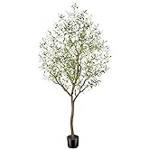 PHYTREE Faux Olive Tree 7FT, Olive Trees Artificial Indoor, Tall Fake Tree with Realistic Leaves & Fruits for Home Office Living Room Decor