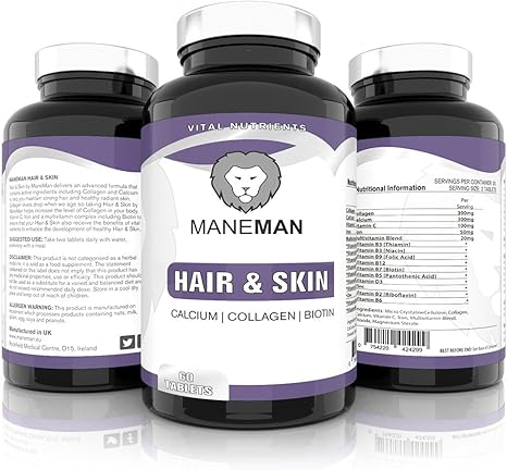 Premium Mens Hair Skin Supplements Essential Ingredients With