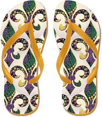 fleur de lis flip flops
