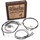Burly Brand Black 12" Ape Hanger Cable/Brake Kit B30-1007