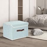 TYEERS Collapsible Storage Box with Lid Aqua Spring 38x25x25 cm Set of 2 view 5