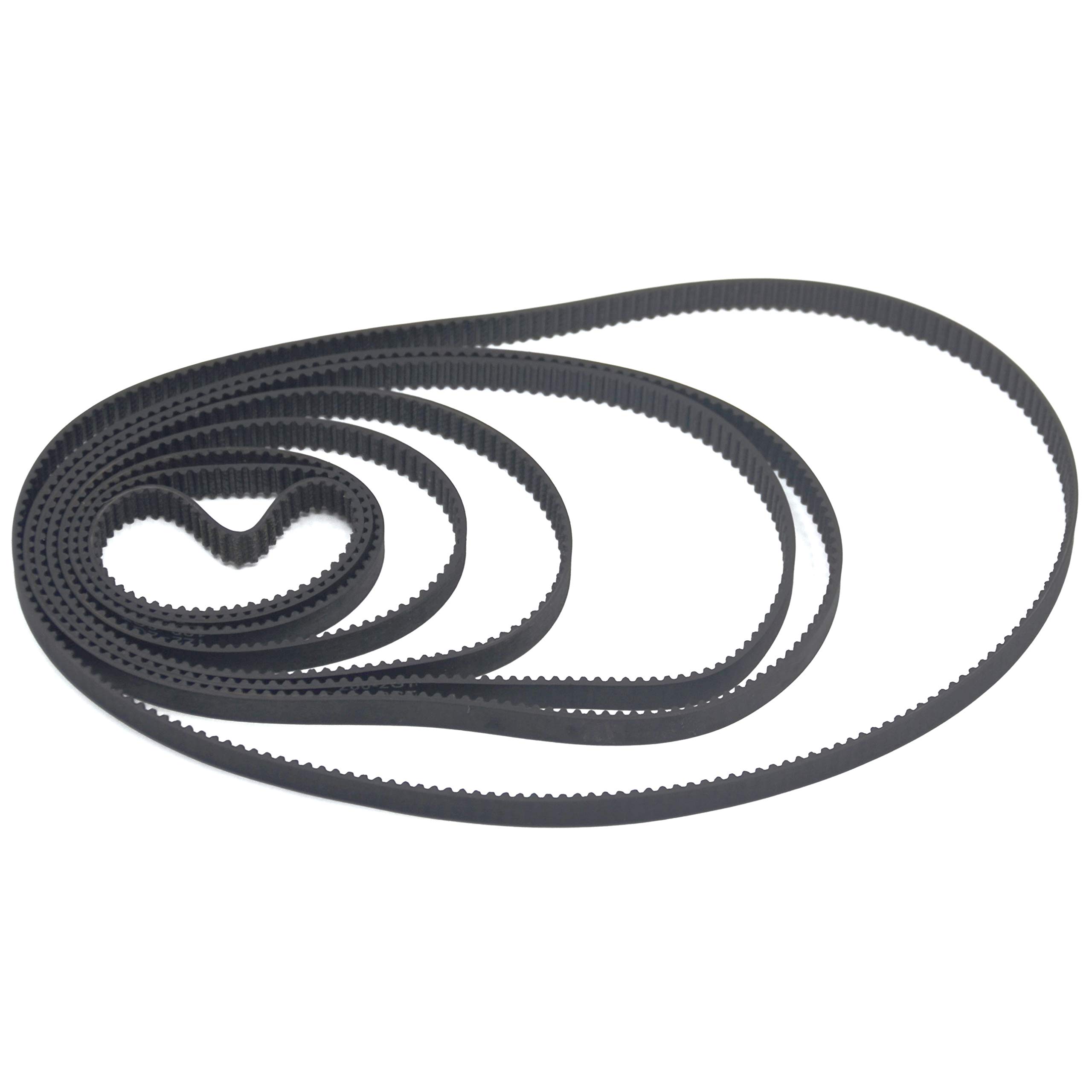 Befenybay 8PCS 2GT Closed Loop Rubber Belt Length 110mm 112mm 122mm 158mm 200mm 280mm 300mm 400mm Width 6mm Belt for 3D Printer (Closed Belt)
