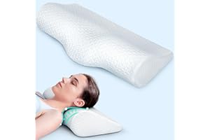 DEMELON Cervical Neck Pillows for Pain Relief Sleeping, High-Density Memory Foam Pillow Neck for Bolster Support and Shoulder Relaxer, Decompression Devices Orthopedic Roll Pillow for Bed Office
