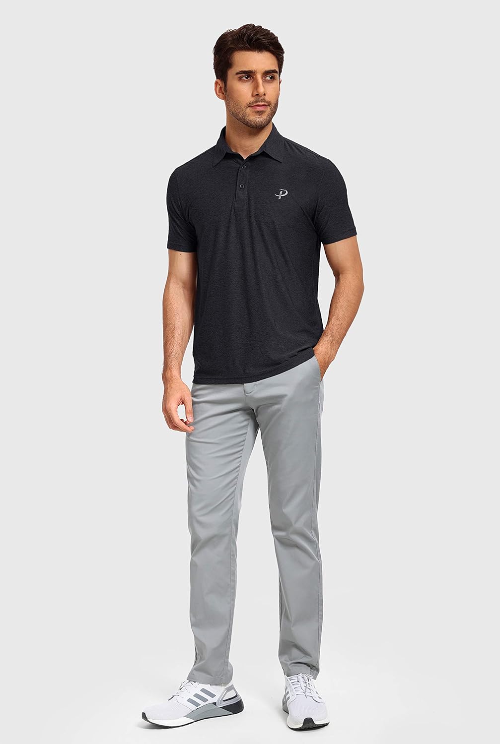 Pudolla Men's Dry Fit Golf Polo Shirts Athletic Short Sleeve Casual Polo Shirts for Men: Clothing
