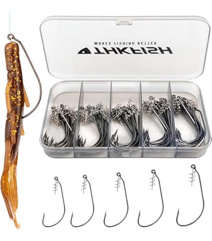 thumbnail image 2 of SHUNWEI 25 Pcs/Box Weighted Swimbait Hooks, Weighted Fishing Hooks Saltwater 2 of 13