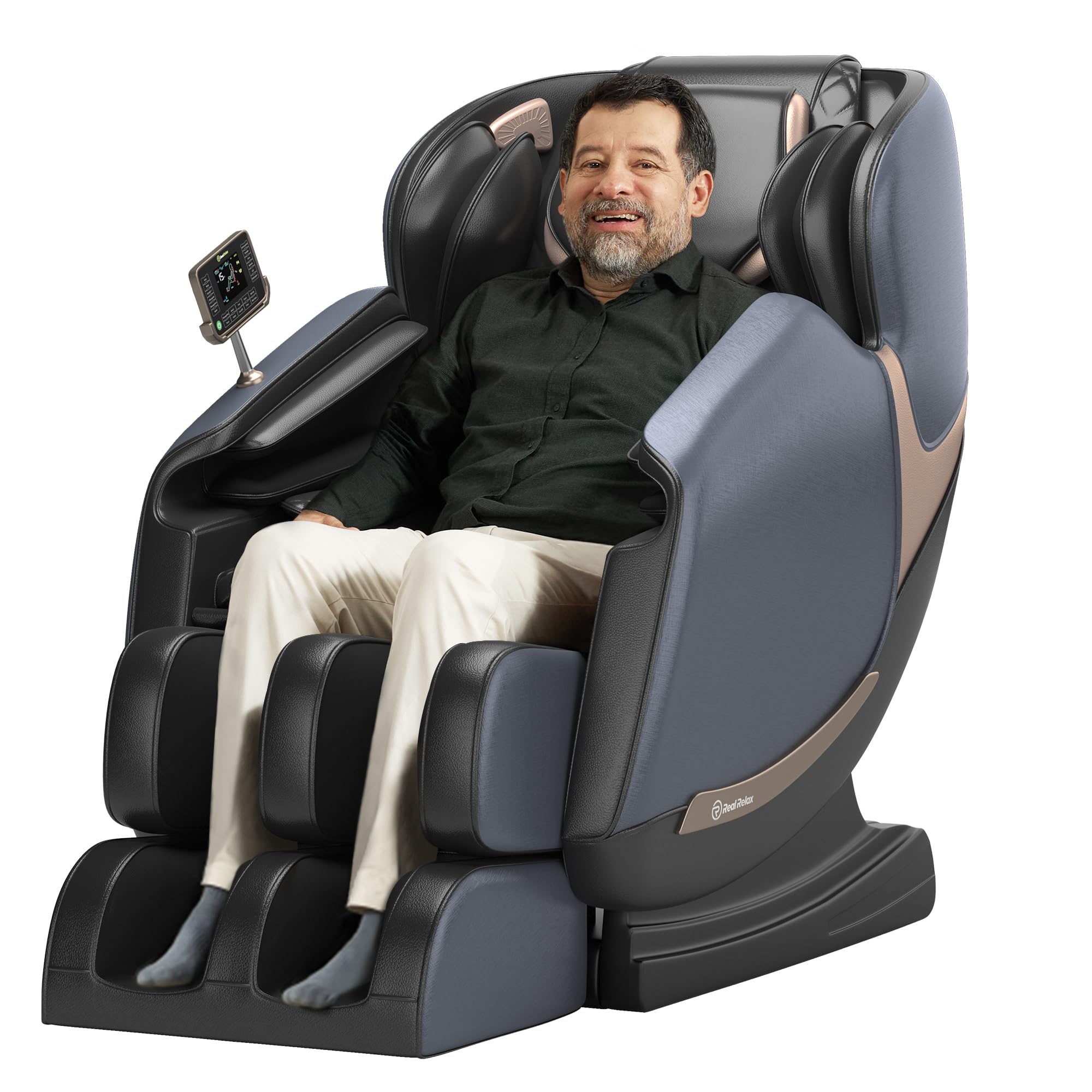 Photo 1 of **SCRAPES ON BOTTOM**Real Relax 2025 Massage Chair Full Body?SL Track Massage Recliner,Thai Stretch and 21 Auto Modes?Zero Gravity with APP and LCD, Body Scan, Home and Office Use?Favor 04 ADV Black