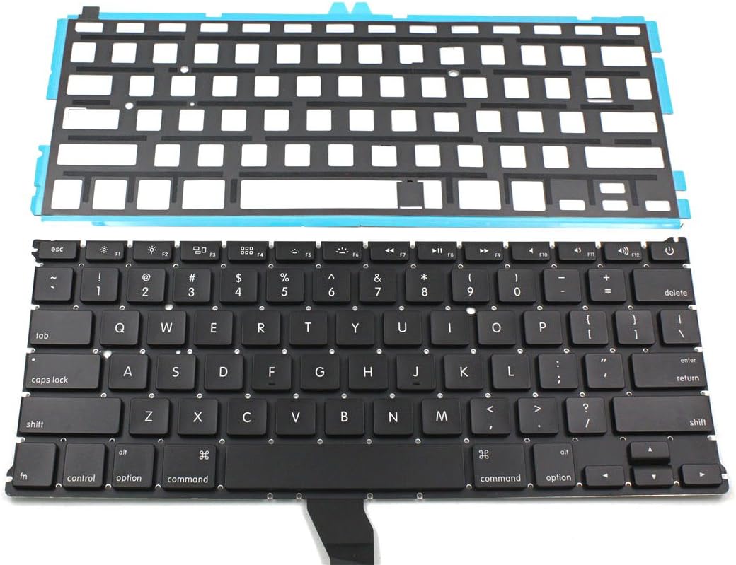 Ittecc US Replacement Keyboard Fit for Apple MacBook Air 13" A1369 A1466 MC965LL MC966LL EMC 2559 MD231LL/A 2011 2012 2013 2014 Version with Backlight Backlit + Keyboard Screw Set