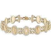 HZMAN Virgin Mary Bracelet for Women Dainty Religious Cubic Zirconia Our Lady of Guadalupe Link Bracelet